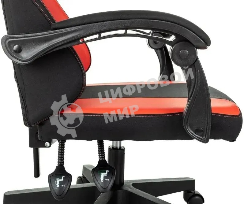 Кресло игровое Zombie Rudger черный/красный