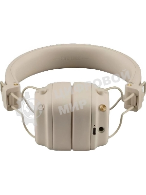 Беспроводные/проводные наушники Marshall Major V бежевый, накладные, Bluetooth + проводной, беспроводная зарядка