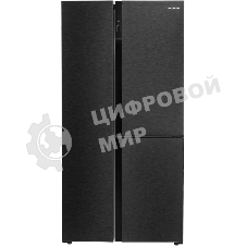 Холодильник Hyundai CS5073FV графит трехкамерный инвертер Side by Side 292/167л морозилка сбоку