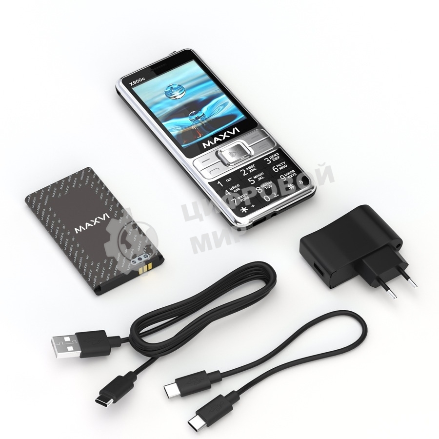 Мобильный телефон Maxvi X900c черный