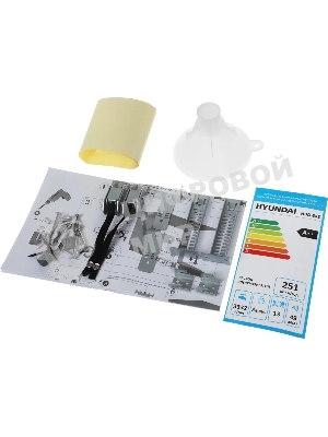 Встраиваемая посудомоечная машина Hyundai HBD 6105, нержавеющая сталь, 59.8 см, 16 компл., 42 дБ, класс A+++