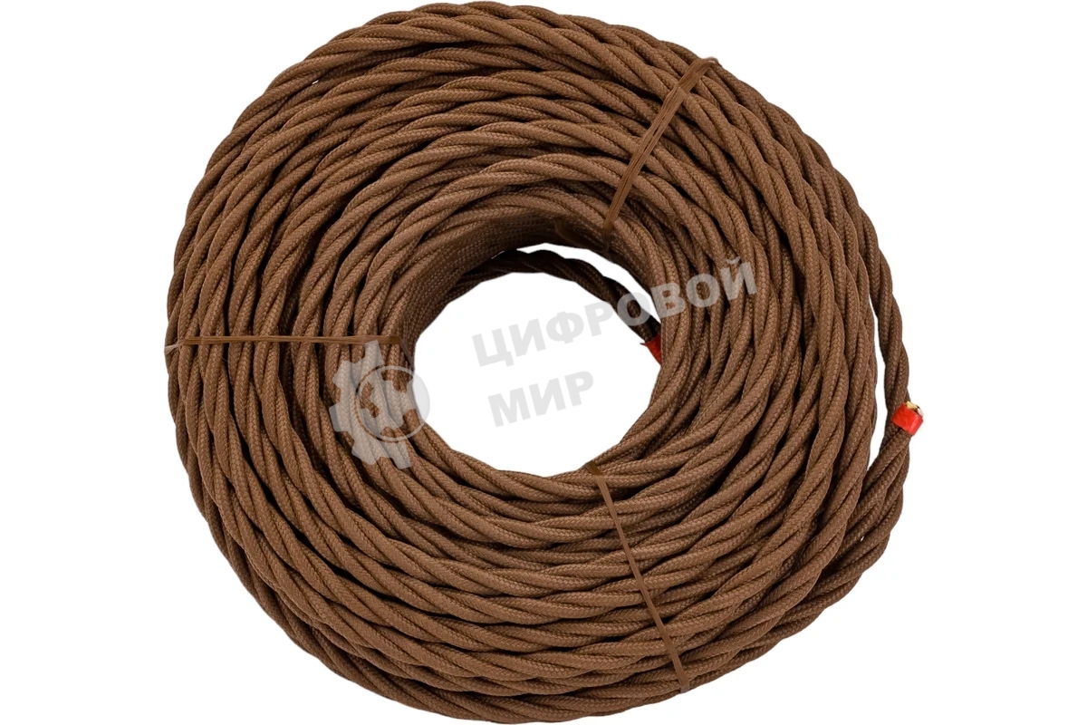 Провод ретро Bironi B1-435-72-50 3х2.5 матовый коричневый (уп. 50 м)