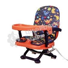 Стульчик для кормления BQ BCH012 Dinos. Стульчик-бустер BQ BCH012. Гипоалергенные безопасные материалы/Съемный чехол из экокожи. Удобный, устойчив к загрязнению и легко моется/Съемная столешница/Безопасность малыша: устойчивая конструкция, нескользящие но