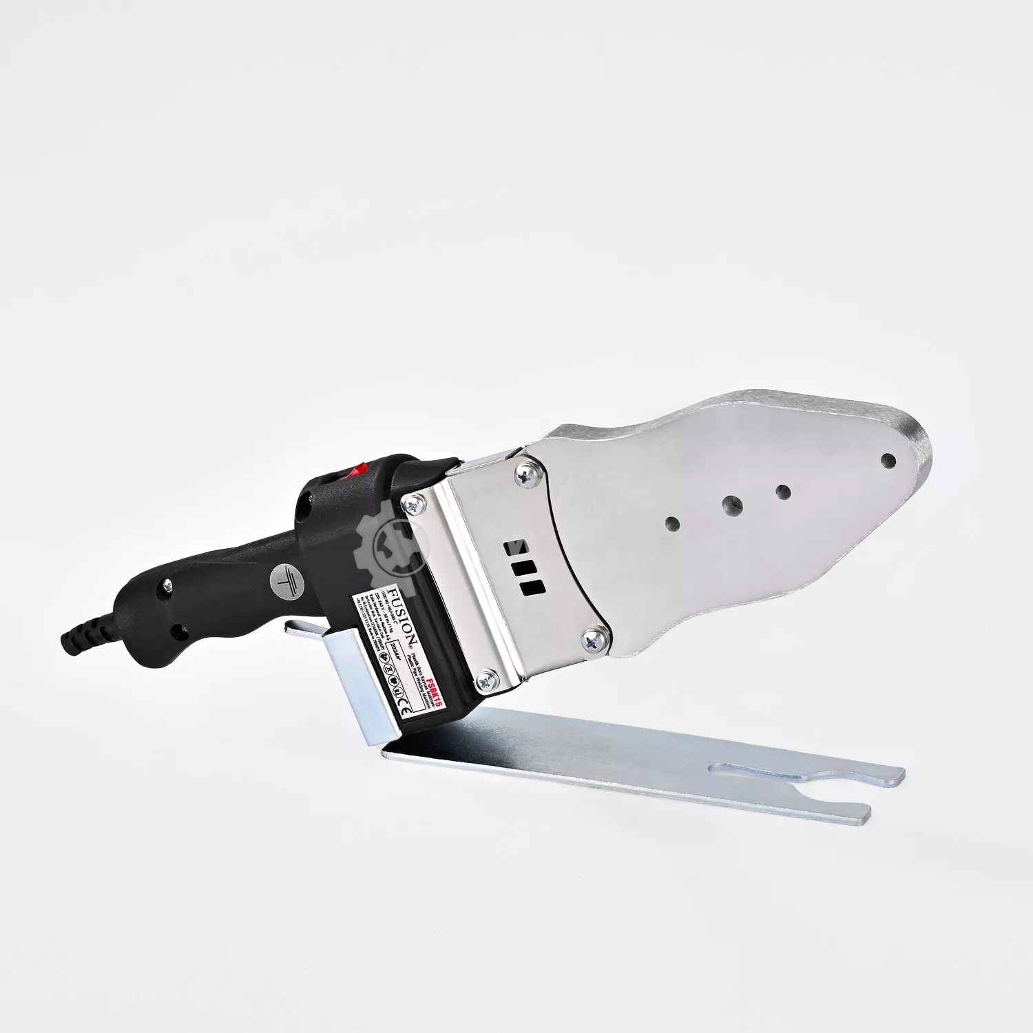 Паяльник для пластиковых труб FUSION FSBK15-S1 (сеть, 1500ВТ, 50-300 °С, 4 насадки, max40мм, кейс)