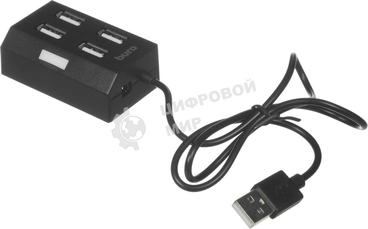 USB-концентратор Buro BU-HUB4-U2.0, USB 2.0, USB 4 порта, USB