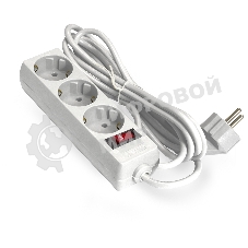 Удлинитель ExeGate EC-3-5W EX279353RUS белый, 5 м, евровилка, 3 розетки, 2200 Вт