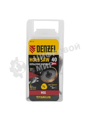 Коронка по металлу Denzel HSS, 40 мм, нитридтитановое покрытие