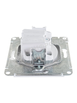 Механизм розетки 1-м СП AtlasDesign без заземл. 16А белый, SchE ATN000141