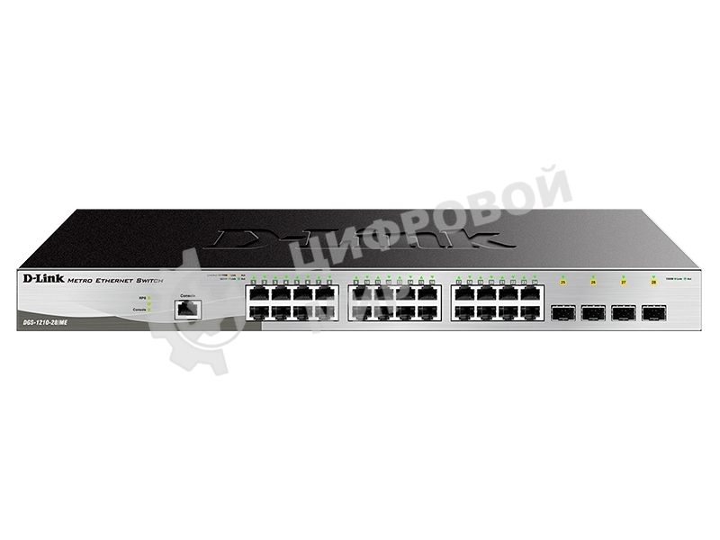 Коммутатор D-Link DGS-1210-28/ME/B1A PROJ, 24×1 Гбит/с + 4×1 Гбит/с SFP, управляемый