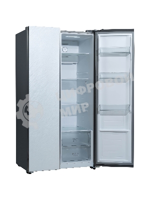 Холодильник Бирюса SBS 541 TWG текстурированное белое стекло двухкамерный 343/198 л морозилка слева, NoFrost, Side-by-side