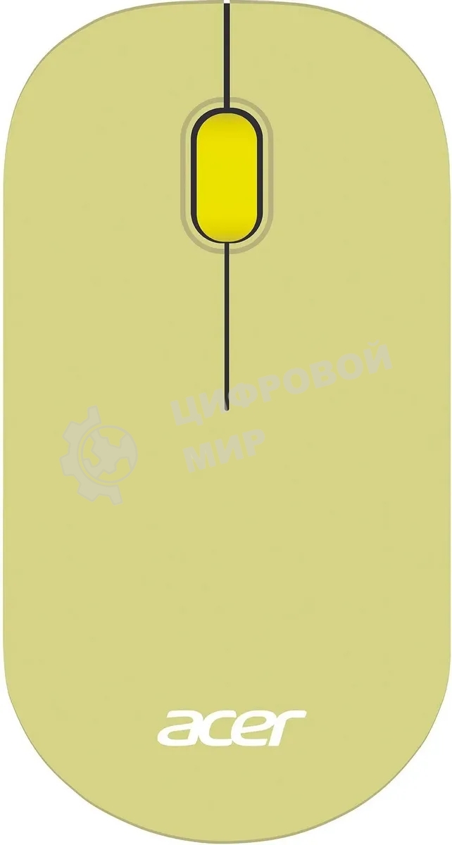 Мышь беспроводная Acer OMR205 зеленый/желтый, 1200 dpi, радиоканал, USB, кнопки - 3