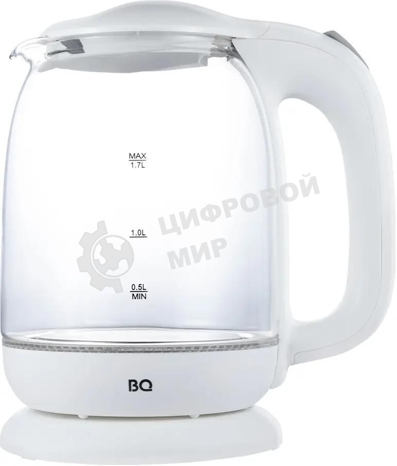 Электрочайник BQ KT1830G белый, 1.7 л, 2200 Вт, скрытый нагревательный элемент