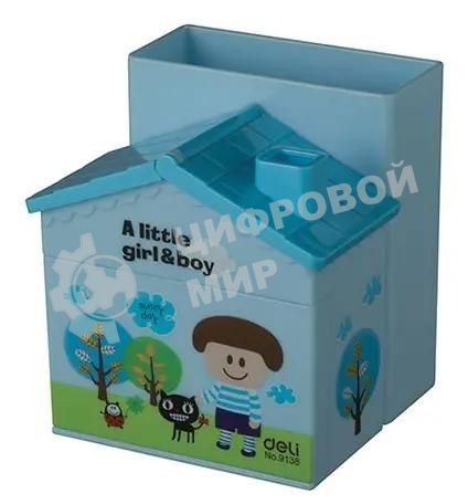 Подставка Deli E9138 Домик для письменных принадлежностей, ассорти, пластик