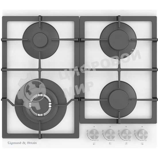 Газовая варочная панель Zigmund & Shtain M 26.6 W независимая, белый
