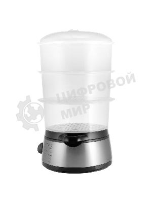 Пароварка электрическая Centek CT-1457 9л 800Вт, стальной корпус, таймер 60 мин, 3 контейнера