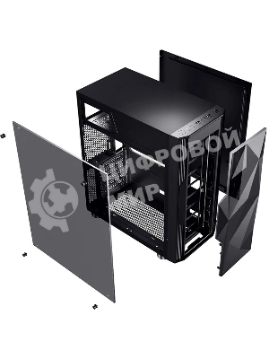 Компьютерный корпус Aerocool/Formula F-3401 (V1) черный без БП ATX 3x120мм 2xUSB 2.0 1xUSB 3.0 audio bott PSU