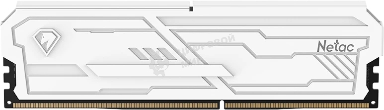 Оперативная память Netac Shadow III, DDR4, 16GB (1x16GB), 3200 MHz, CL16, с радиатором, белый