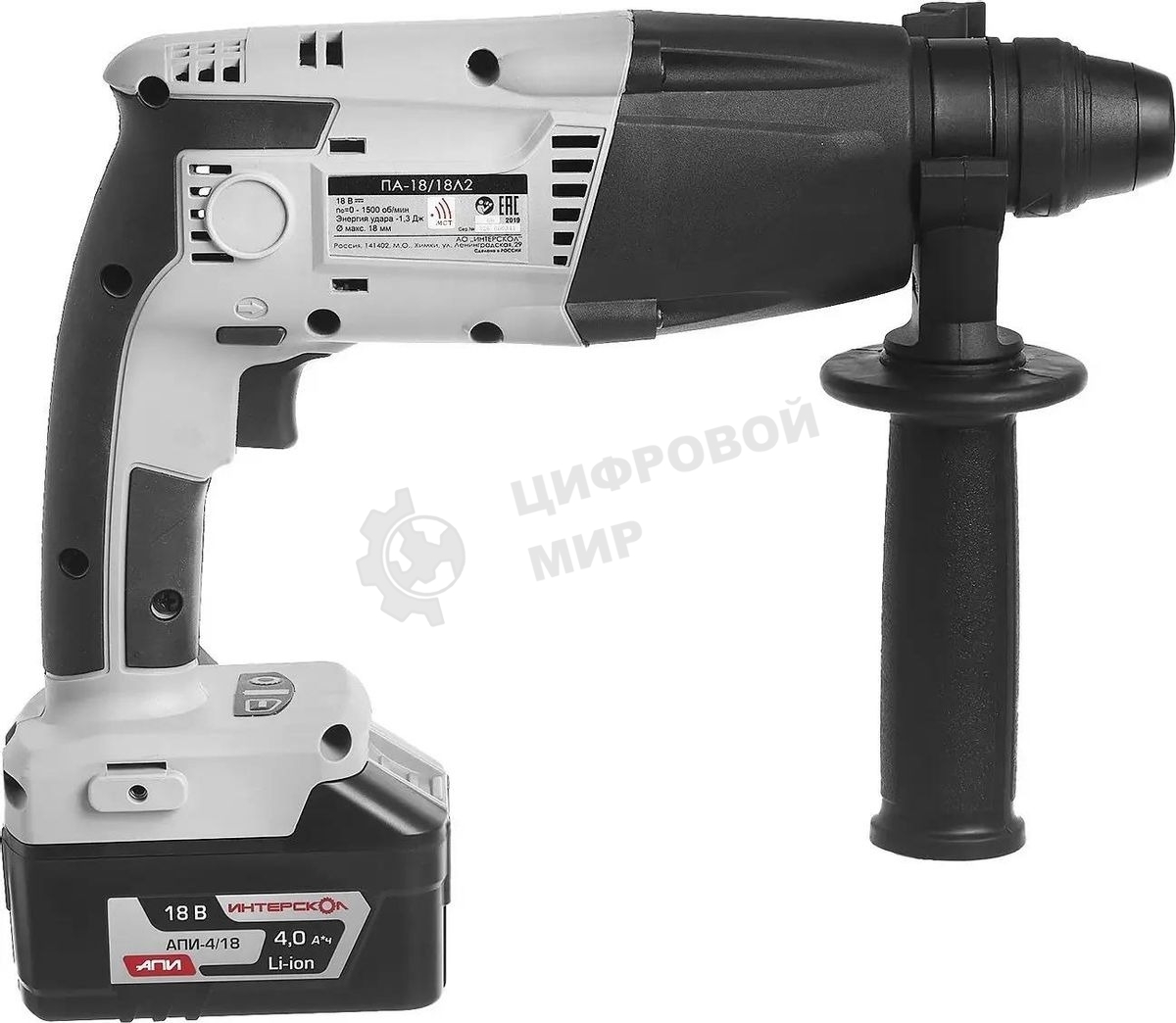 Перфоратор Интерскол ПА-18/18Л2 329.4.1.74 Li-ion, 1 аккум., 4А·ч, кейс