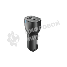 Автомобильное зарядное устройство OLMIO Type-C + USB, 20W, PowerDelivery, QuickCharge3.0, черное