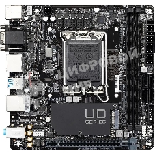 Материнская плата Gigabyte H610I, LGA 1700, Intel H610, 2xDDR5, 4xSATA, 1xM.2, 1xPCIe 4.0 x16, 1xHDMI, 1xVGA, 2xDP, 1x 1Gb LAN, 2xUSB-A 3.2 Gen 1, 4xUSB-A 2.0, 3x 3.5 мм, 7.1, Mini-ITX