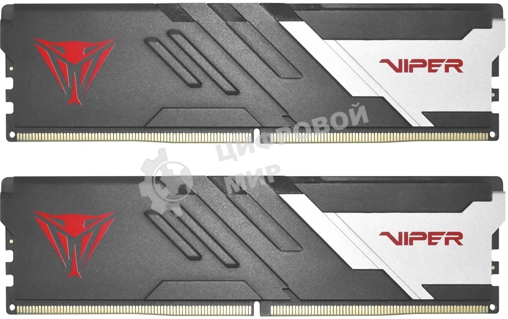 Оперативная память Patriot Memory Viper Venom, DDR5, 48Gb (2x24GB), 6000 MHz, CL30, DIMM, с радиатором, черный