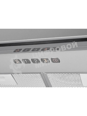Вытяжка встраиваемая Kuppersberg Francesca 60, ширина 60 см, отвод/рециркуляция, 850 м3/час, электронное кнопочное управление, 3 скорости, светодиодное освещение 2х3,5 Вт, металлический жироулавливающий фильтр, 62 дБ, стальной