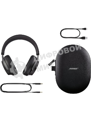 Гарнитура накладные Bose QuietComfort Ultra 1.2м черный беспроводные bluetooth оголовье (880066-0100)