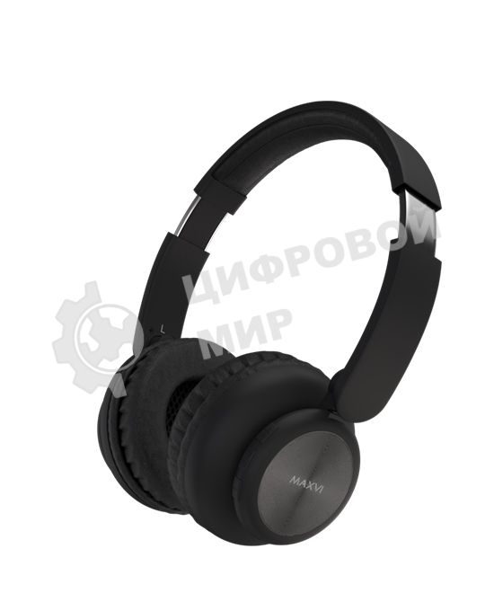 Беспроводные наушники Maxvi MHF-200BT черный, полноразмерные, Bluetooth, встроенный микрофон, до 15 ч