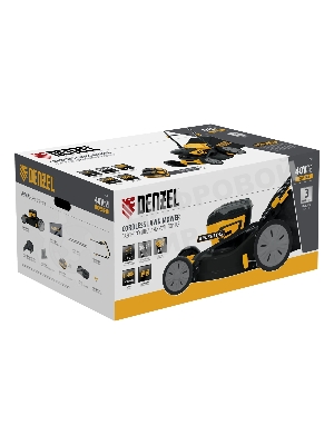 Газонокосилка аккумуляторная бесщет. Denzel DLM-460, 460 мм, травосб. 65 л., Li-Ion, 40 В