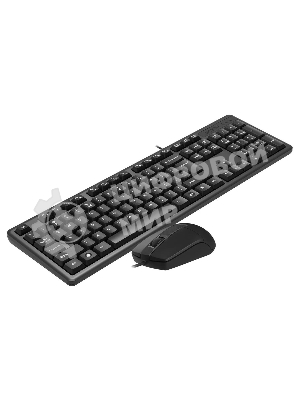 Комплект клавиатура+мышь A4Tech KK-3330 проводной, USB, 1200 DPI, чёрный