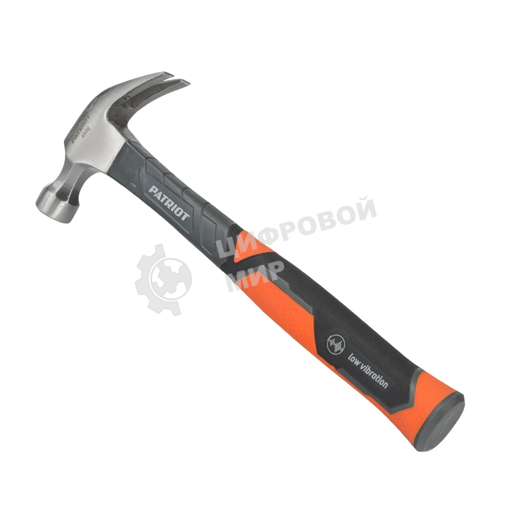 Молоток столярный Patriot СHF-450 с фиберглассовой рукояткой, 450г