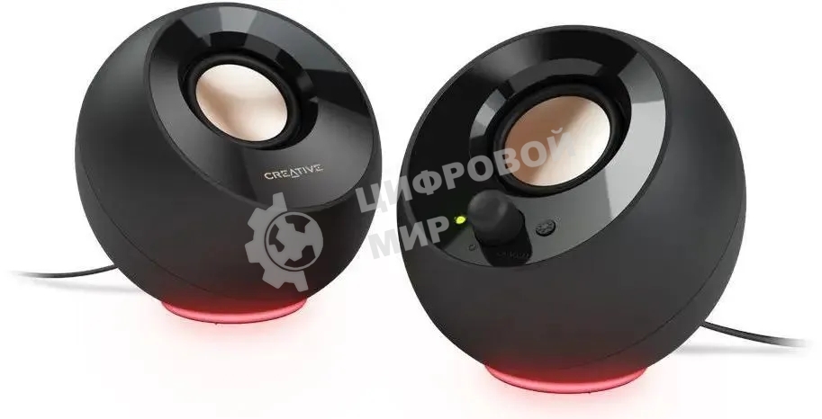 Колонки Creative Pebble SE чёрный, 2.0, 4.4 Вт, AUX
