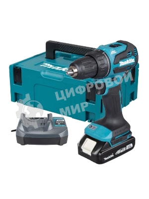 Дрель-шуруповерт Makita DDF490WV, 18 В, 2 Ач, 50 Нм, бесщеточный