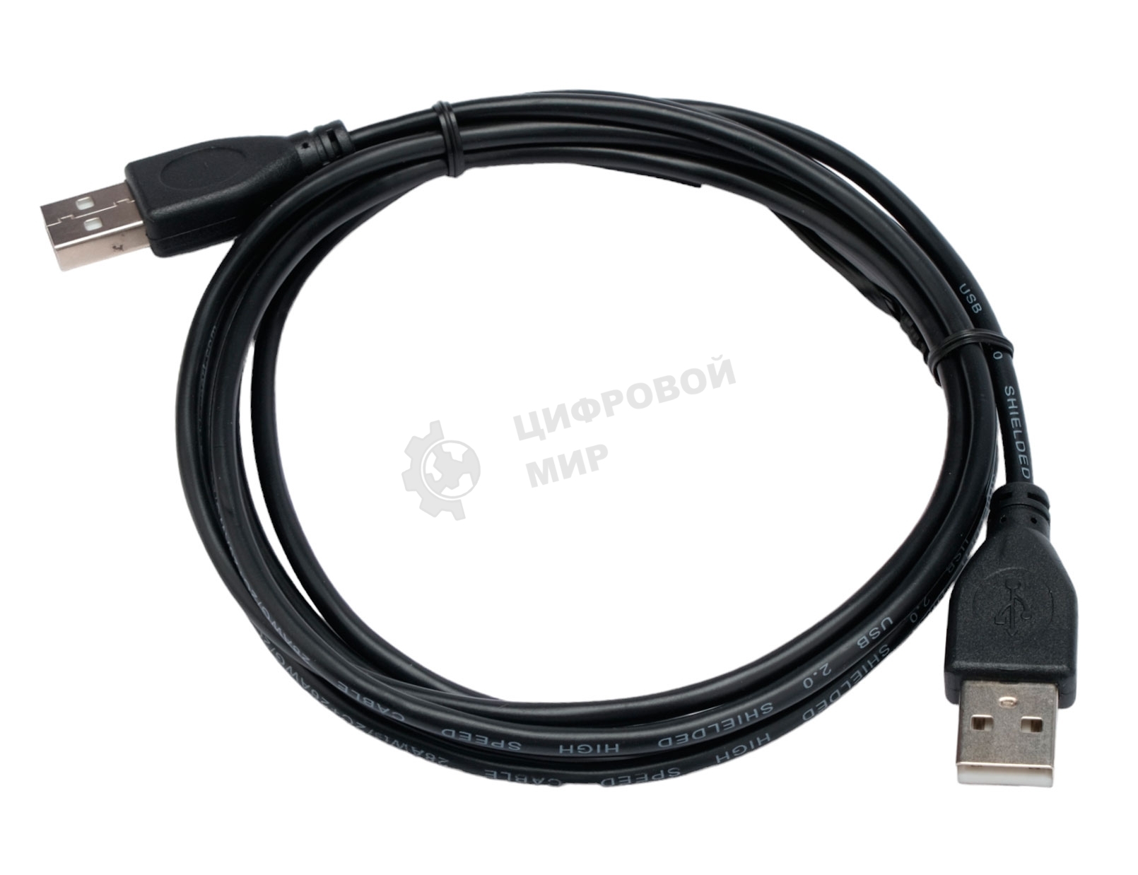 Кабель USB2.0 Cablexpert CC-USB2-AMAM-1.8M, AM/AM, экран, 28/26AWG, медь, Pro, 1.8м, черный, пакет