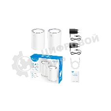 Бесшовный Mesh роутер Cudy M3000(2-PACK) AX3000 10/100/1000/2500BASE-T, белый (упак.:2шт)