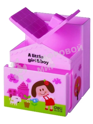 Подставка Deli E9138 Домик для письменных принадлежностей, ассорти, пластик