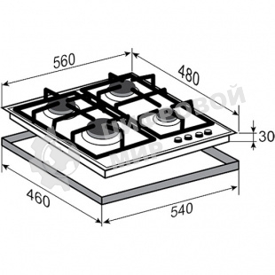 Газовая варочная панель Zigmund & Shtain M 26.6 W независимая, белый