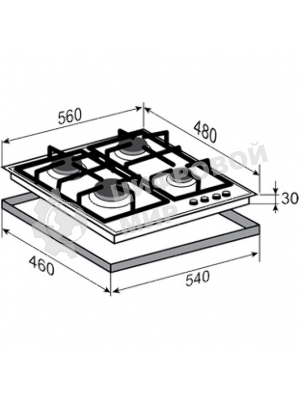 Газовая варочная панель Zigmund & Shtain M 26.6 W независимая, белый