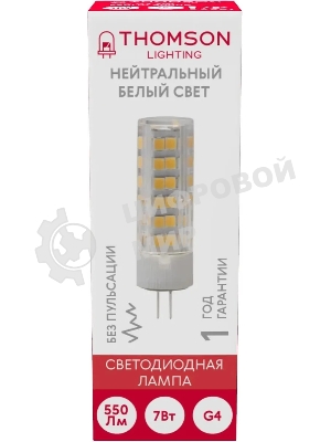 Лампа cветодиодная LED Thomson TH-B4208 G4, капсульная, 7 Вт, 4000К, белый нейтральный, 1 шт.