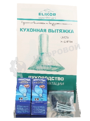 Вытяжка каминная Elikor Эпсилон 50П-430-П3Л белый/серебристый, 50 см, 430 куб. м/ч, 54 дБ