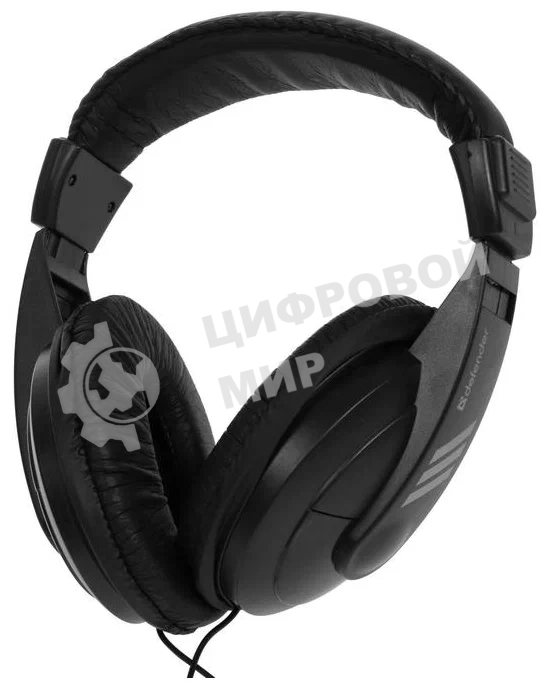 Наушники стерео Defender Gryphon HN-751 накладные, 2 x 3.5 мм стерео jack, кабель 2м, черный