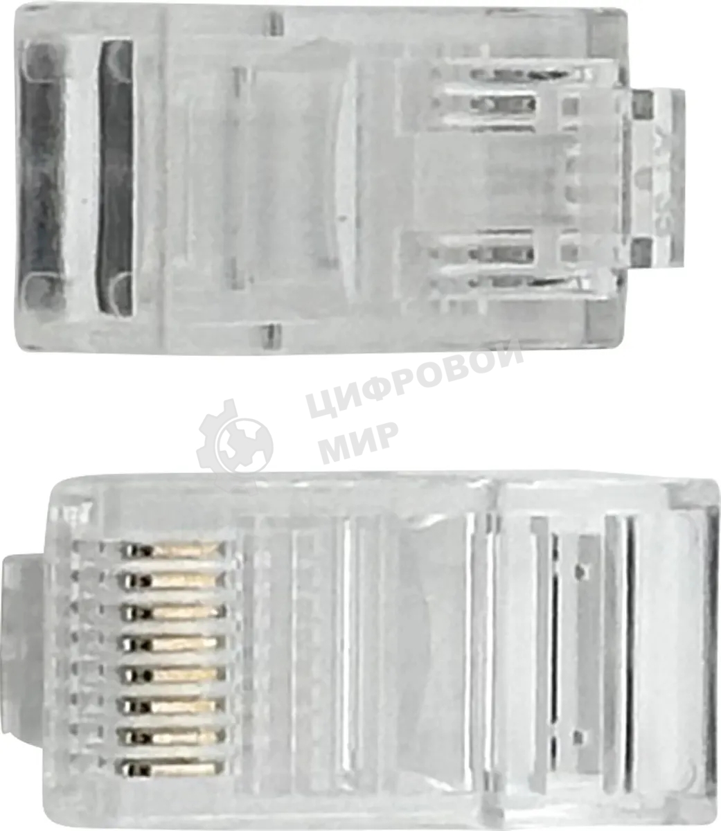 Коннектор Buro RJ45 прозрачный (упак.:20шт)