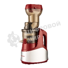 Соковыжималка Endever Sigma-102 красный/стальной, шнековая вертикальная, 420 Вт, 1000 мл, электронное, реверс