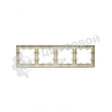 Рамка 4-местная IEK BRITE РУ-4-БрА (BR-M42-K47) алюминий