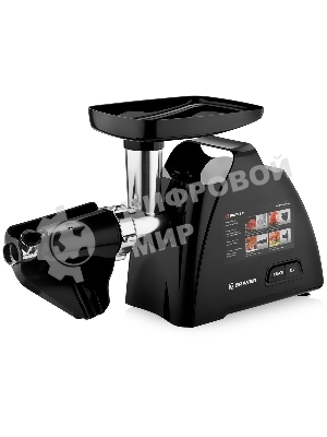 Мясорубка электрическая BRAYER BR1606 черный, 1800 Вт, 2.0 кг/мин, реверс, защита от перегрузки, насадки - 5
