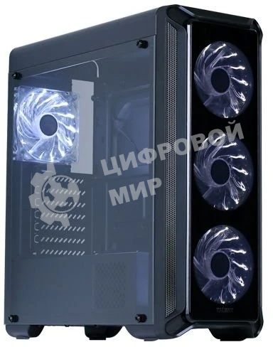 Компьютерный корпус Zalman i3 edge черный без БП ATX 3x120мм 2xUSB 2.0 1xUSB 3.0 audio bott PSU