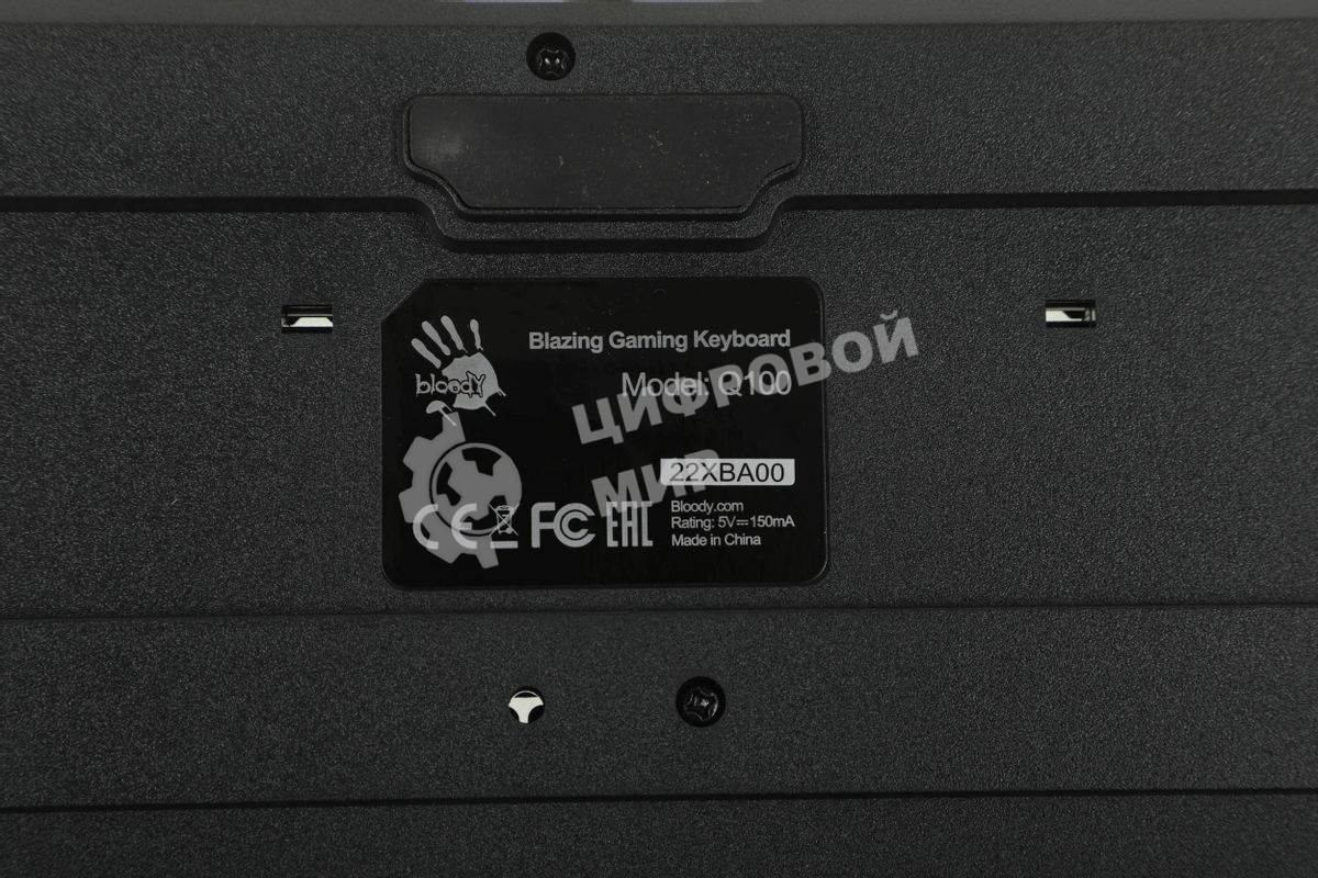 Клавиатура проводная A4Tech Bloody Q100 USB черный
