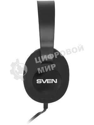 Проводные наушники SVEN AP-310M черный, накладные, jack 3.5 мм, встроенный микрофон