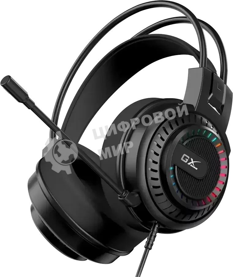 Гарнитура Genius HS-GX570U чёрный, проводная, USB, подсветка