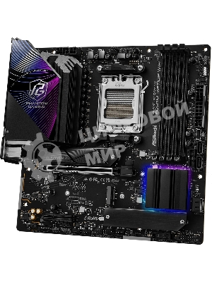 Материнская плата ASRock B850M Riptide WiFi, AM5, AMD B850, 4xDDR5, 4xSATA, 3xM.2, 1xPCIe 5.0 x16, 1xPCIe 4.0 x4, 1xHDMI, 1xDP, 1x2.5Gb LAN, Wi-Fi 7, Bluetooth 5.4, 1xUSB-C 10Gbps, 1xUSB-A 10Gbps, 2xUSB-A 5Gbps, 4xUSB-A 2.0, 3x3.5 мм, 7.1, mATX